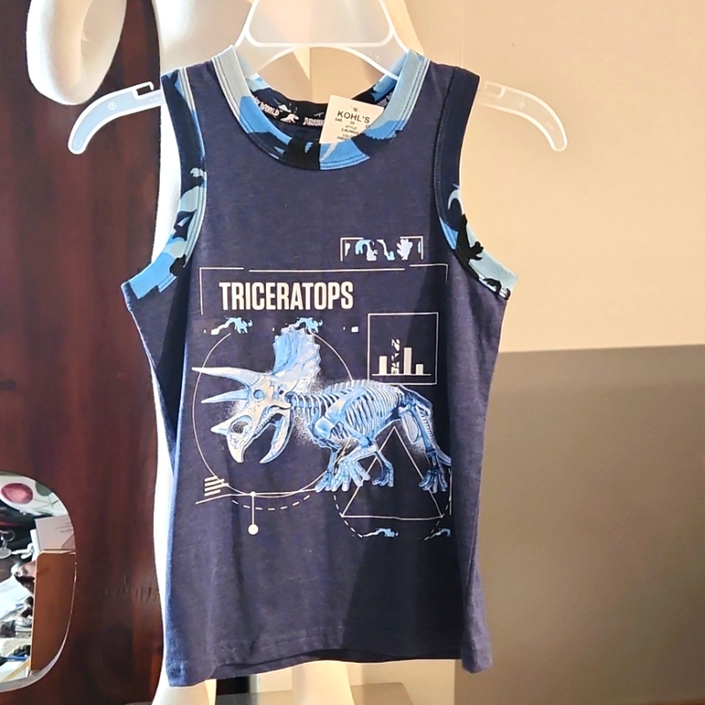 NEW KHOLS JURASSIC BOYS SLEEVELESS TANK TOP SIZE 5